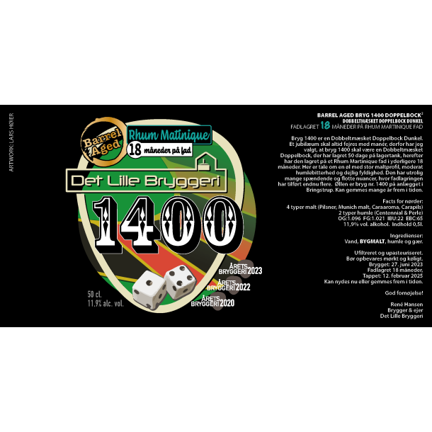Bryg 1400 Barrel Aged 18 mdr. 
