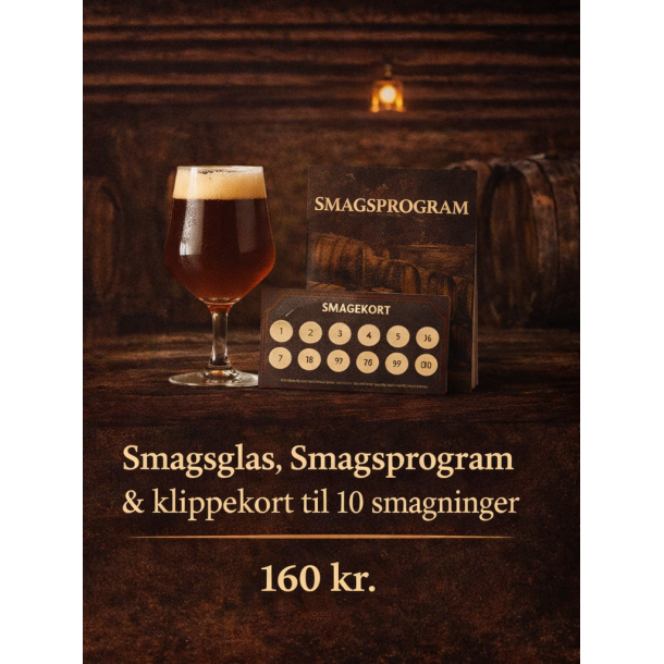 Smagsglas, smagsprogram &amp; klippekort til 10 smagninger 2026